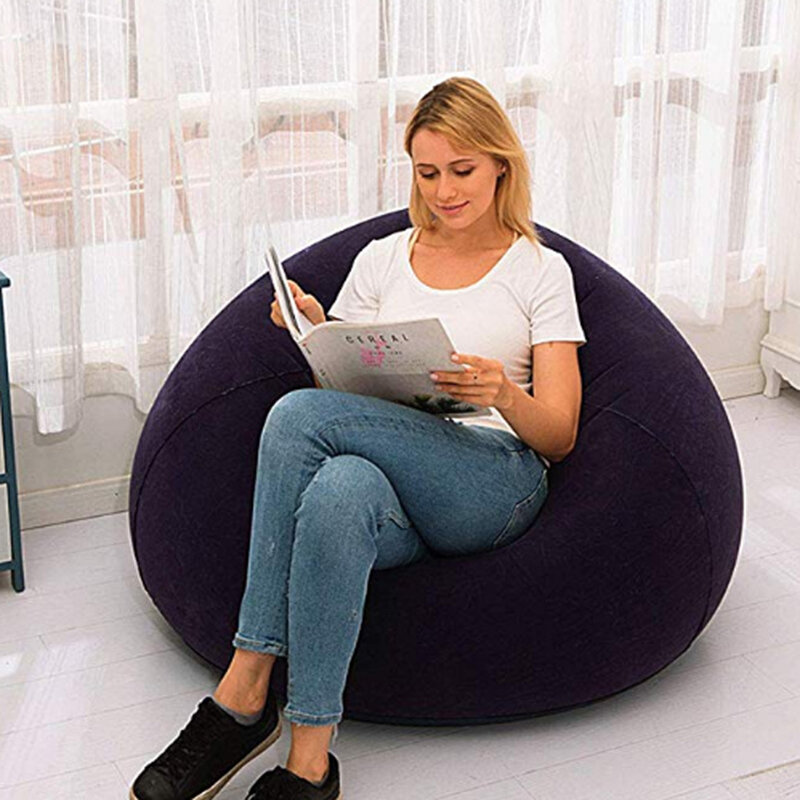 大型怠惰なインフレータブルソファ椅子ジャーシートリビングルームのソファ家具豆袋のソファ豆袋シートプーフパフソファ畳
