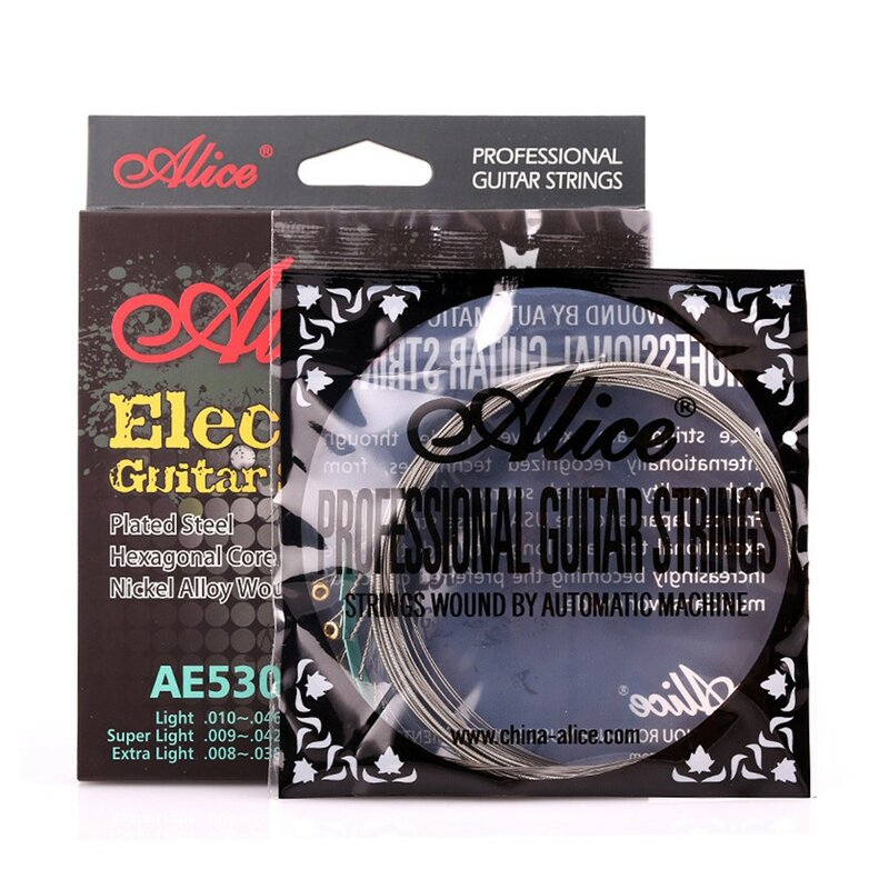 1Set Original ALICE AE530 Electric Guitar Strings Extra Light Nickel 1st-6th Light Super Light Nickel Alloy Wound 6 Strings/Set