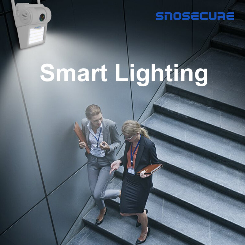 SNOSECURE-cámara IP inalámbrica para exteriores, reflector de Audio bidireccional, lámpara de pared de 2MP, 1080P, Color
