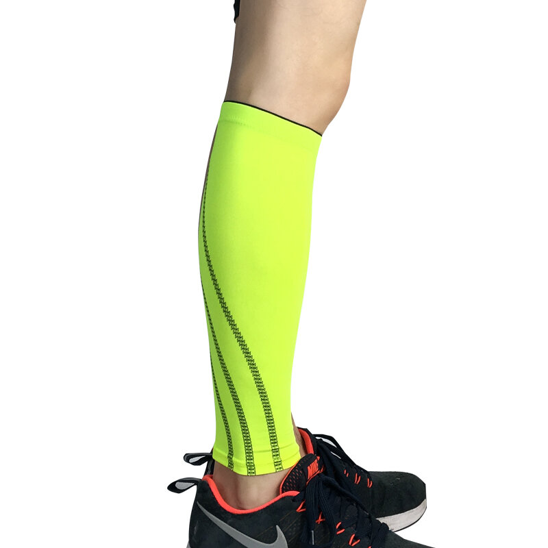 Compressão perna manga ciclismo perna aquecedores correndo futebol basquete esportes bezerro suporte cinta
