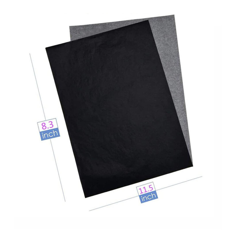 100pc Carbon Paper A4 forTracing Black Graphite Transfer Sheets Copying Drawing Patterns on Wood Canvas Paper Other Art Surfaces