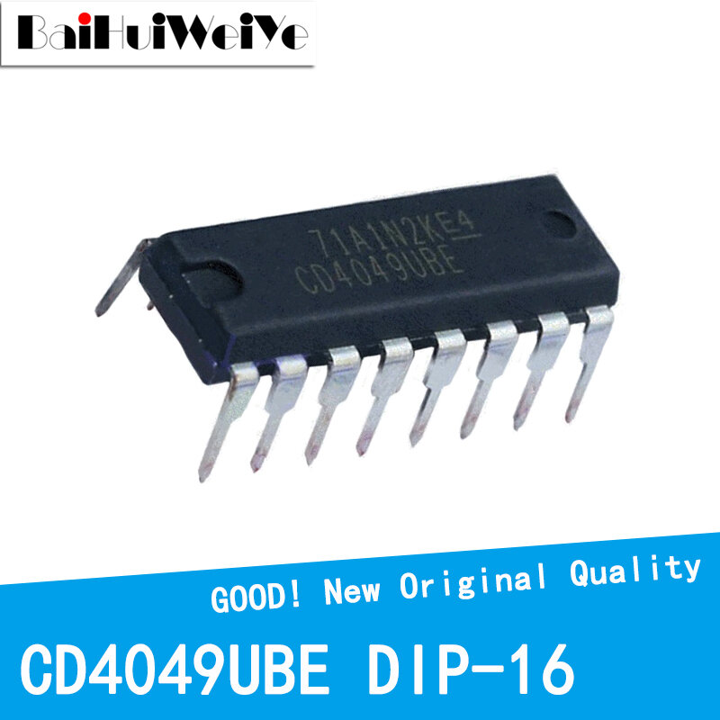 10PCS/LOT CD4049UBE CD4049 CD4049BE 4049UBE 4049BE DIP-16 4511New Original IC Good Quality Chipset In Stock DIP16