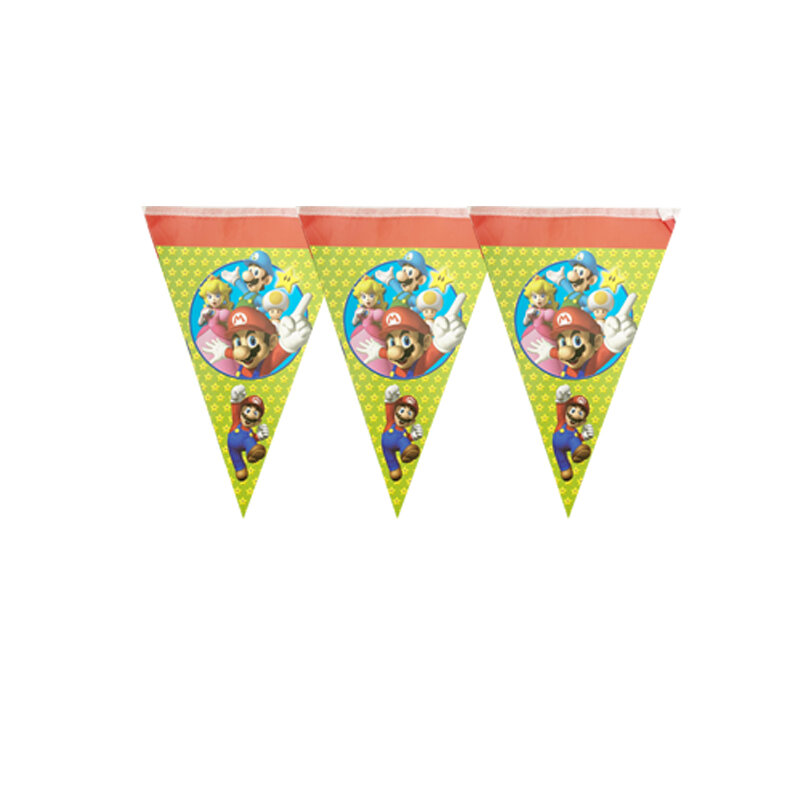 Forniture per feste a tema Cartoon per bambini ragazzi regalo compleanni decorazione adesivi piatti tazze bros palloncino per feste stand decorazioni per feste