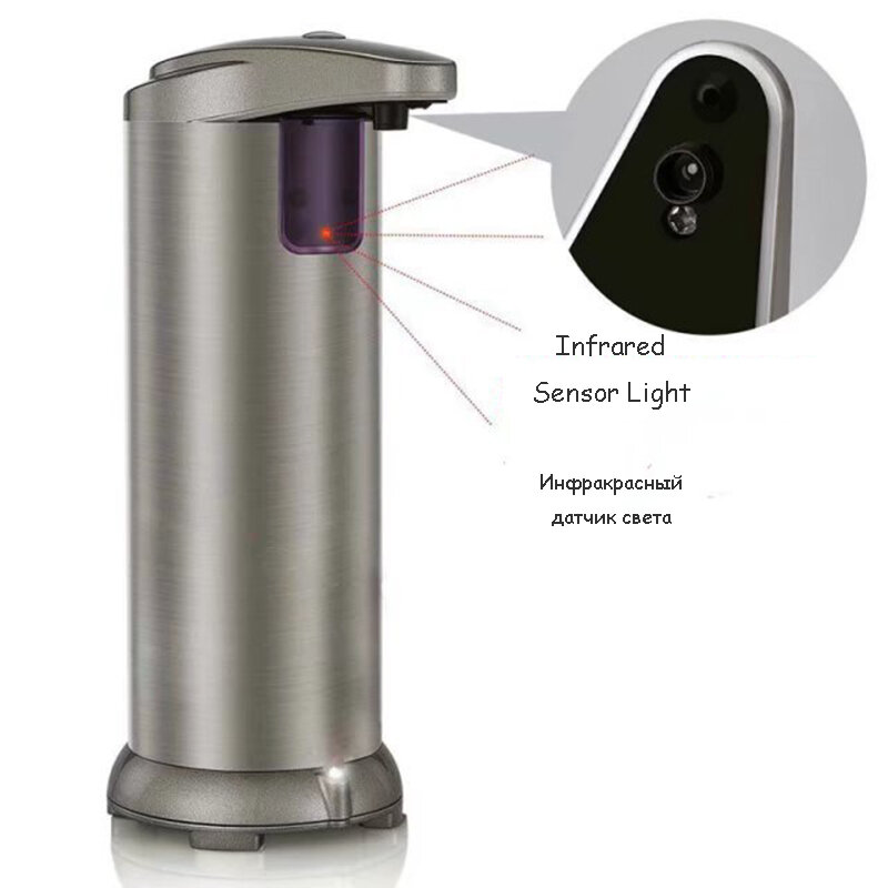 Distributeur automatique de savon liquide à capteur intelligent IR, pompe à savon sans contact, pour salle de bains et cuisine