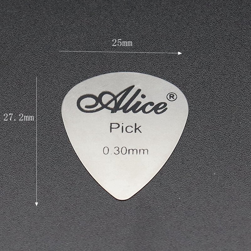 Plettri per chitarra in metallo 50Pcs/100Pcs plettri per chitarra in ukulele per basso professionale di colore argento durevole sottile da 0.3mm