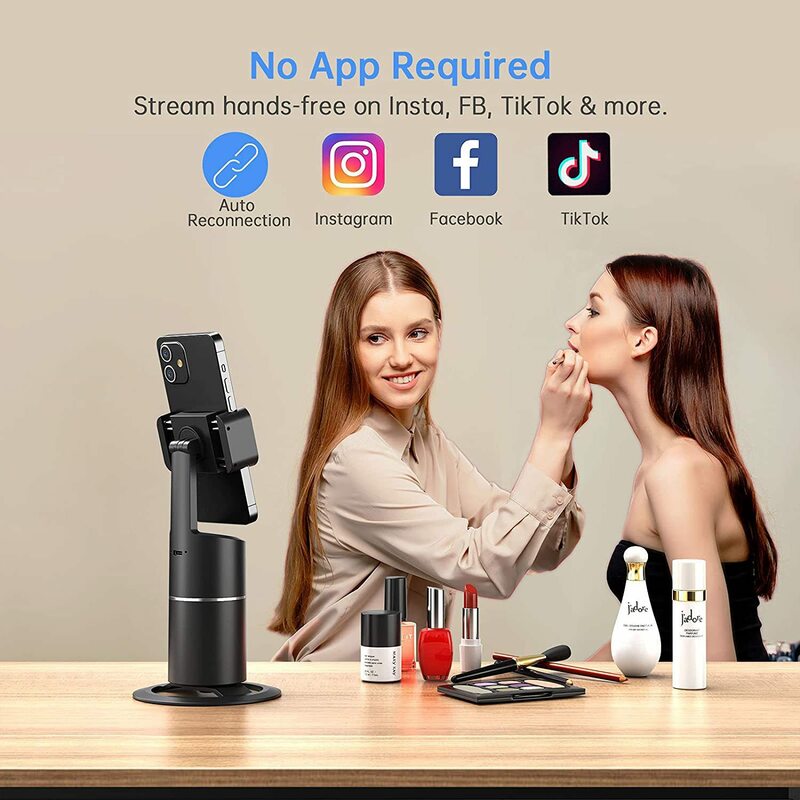 Soporte de teléfono con seguimiento facial automático, estabilizador de cardán para teléfono, soporte de disparo inteligente, 360 rotativo, grabación en vivo de Vlog, palo de Selfie