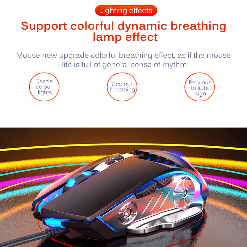 Gaming Keyboard Gaming Mouse Manipulator Feel RGB LED Backlit Gaming Keyboard USB Wired Gaming PC Laptop Keyboard