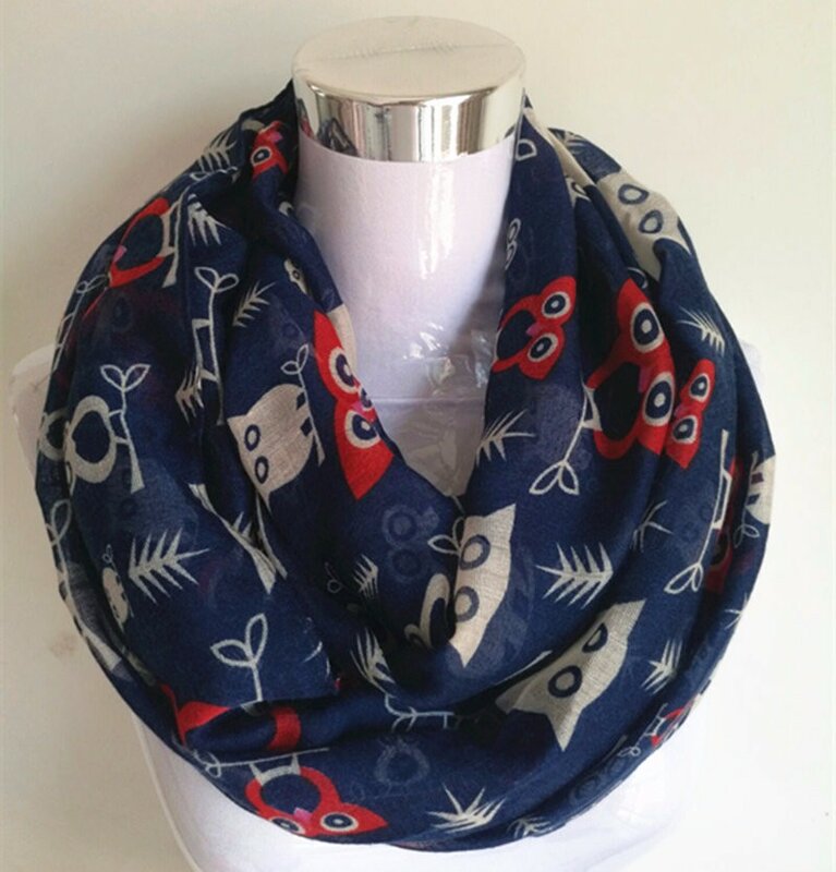 무료 배송 서클 레이디스 스카프 여성용 대형 손수건 Infinity scarf