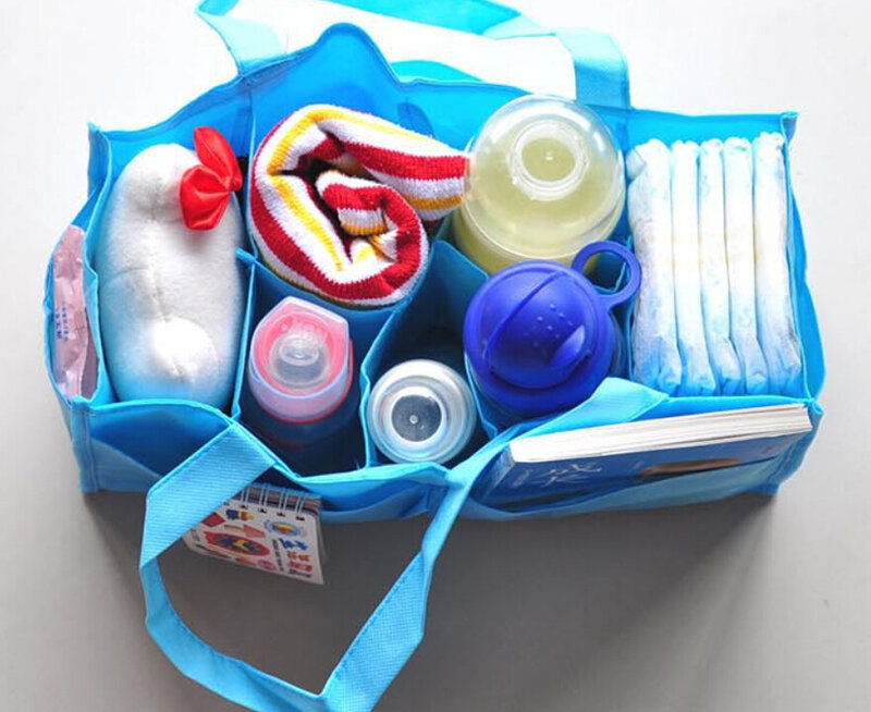 Portable Foldable Felt Diaper Storage Bag Multifunction Kids Clothes Handbag For Baby Diaper Organizer Mom Nappy Bags