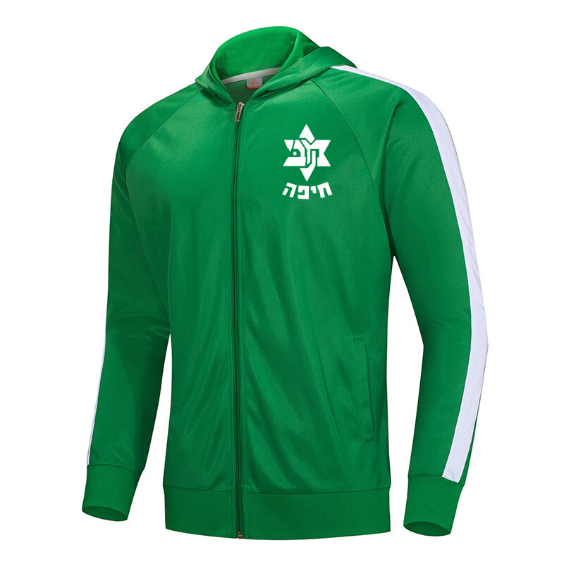 Maccabi Haifa-Chaqueta de fútbol Retro, chándal de fútbol, Sudadera con capucha de entrenamiento, abrigo
