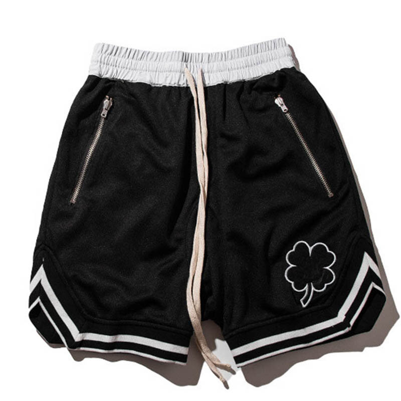 Pantalones cortos de estilo Hip-Hop para hombre, ropa de calle bordada, suelta, de cinco puntos, de baloncesto, moda informal