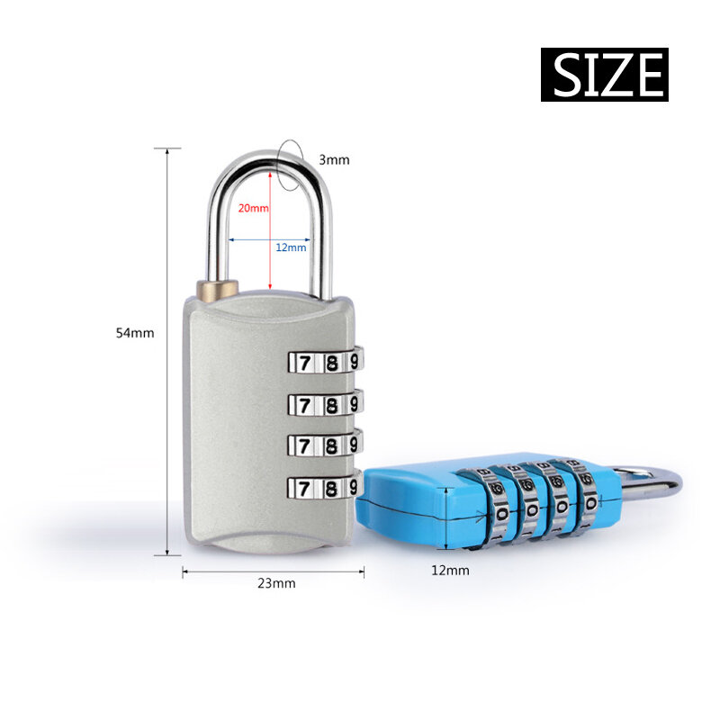2021 New Travel Lock Password Lock Padlock Code Lock Luggage Lock 4 Digit Combination Lock Offers 10,00 Unique Combinations Hot