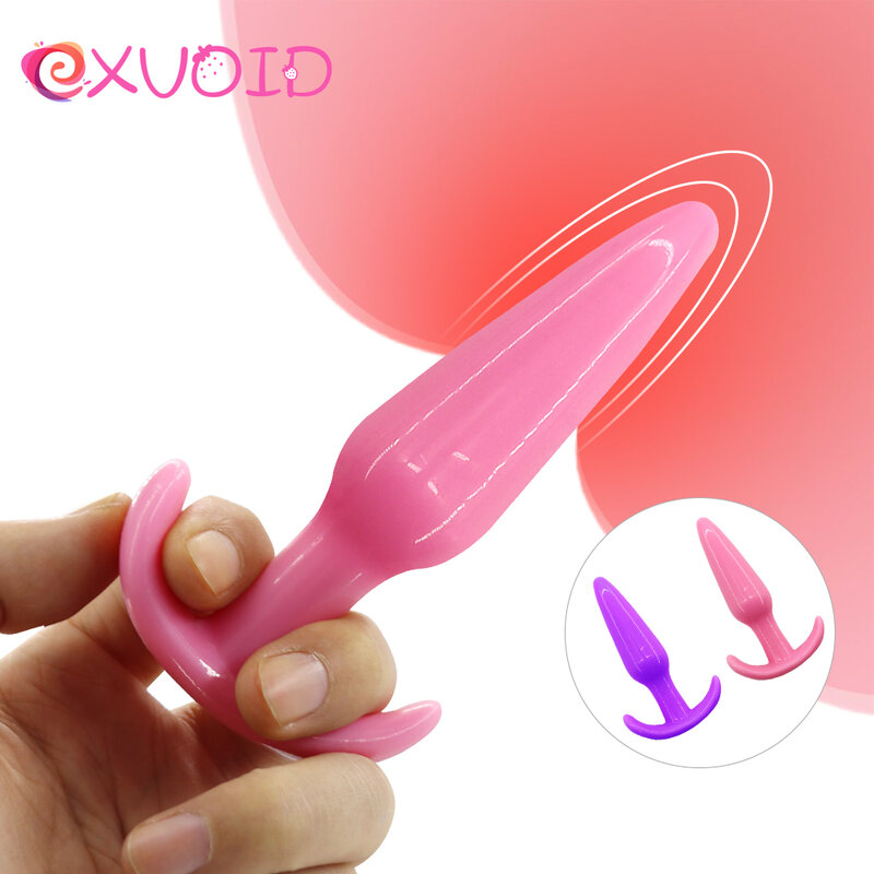 Exvoid plugue anal para bunda de silicone, plugue anal com dildo para ponto g, brinquedo de sexo para mulheres e homens