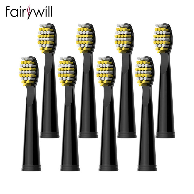 Насадка для зубной щетки Fairywill, сменные насадки для электрической зубной щетки, звуковая мягкая щетина, для FW-507, FW-508, FW-917, FW-959, FW-551