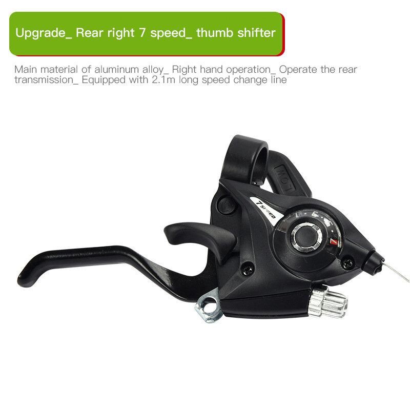 Tuas Rem Sepeda Kecepatan 21/24 Rem Shifter Sepeda 7/8 Tuas Rem Siam Kecepatan Derailleur Menangani Shifter dengan Kabel Shift.