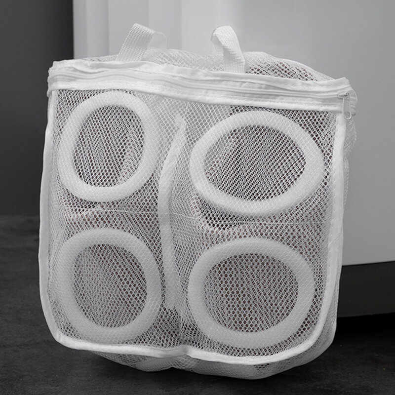 Saco de armazenamento de lavagem de sapato máquina de lavar roupa de cuidados especiais saco de lavagem de sapato doméstico saco de malha anti-deformação