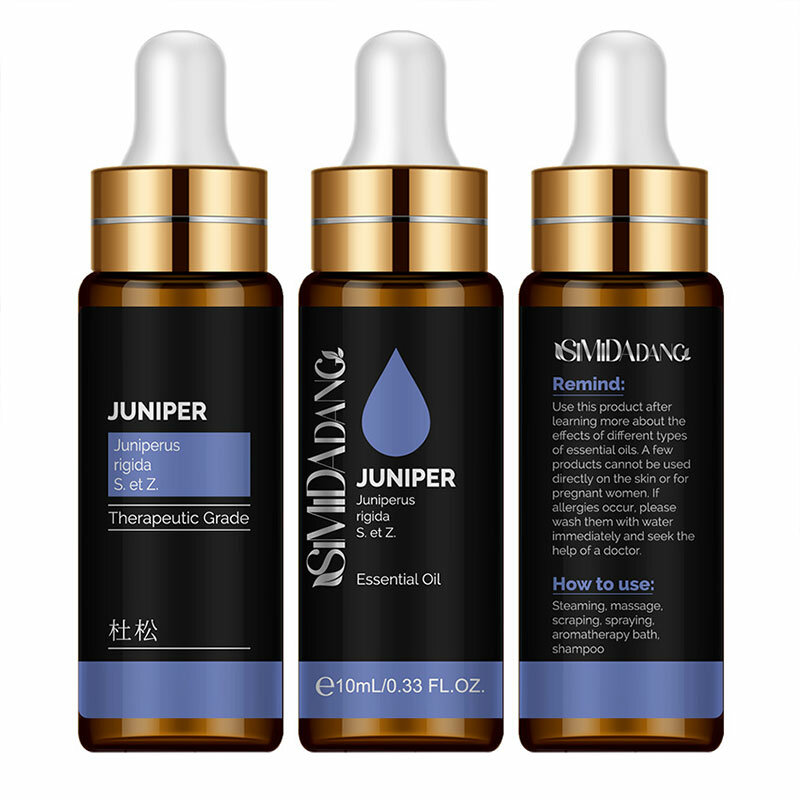 10ML Juniper Single Essential Oil Hair Care Moisturiz Massage Oil Cuticle Aromatic Oils Slimming Whitening Skin Soothing Nerves