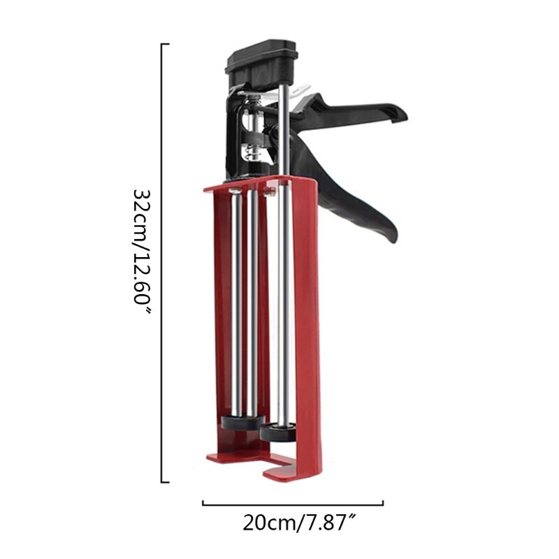 Pistolet à calfeutrage portatif en Silicone, Kit d'outils de calfeutrage avec grattoir à coulis multifonction et scellant de finition de buse de calfeutrage 1 ensemble