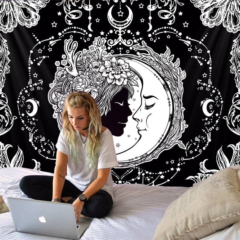 Tapiz colgante de tela para decoración del dormitorio, tapiz de mitología, adivinación, dios del sol, Luna, Dios, gran oferta