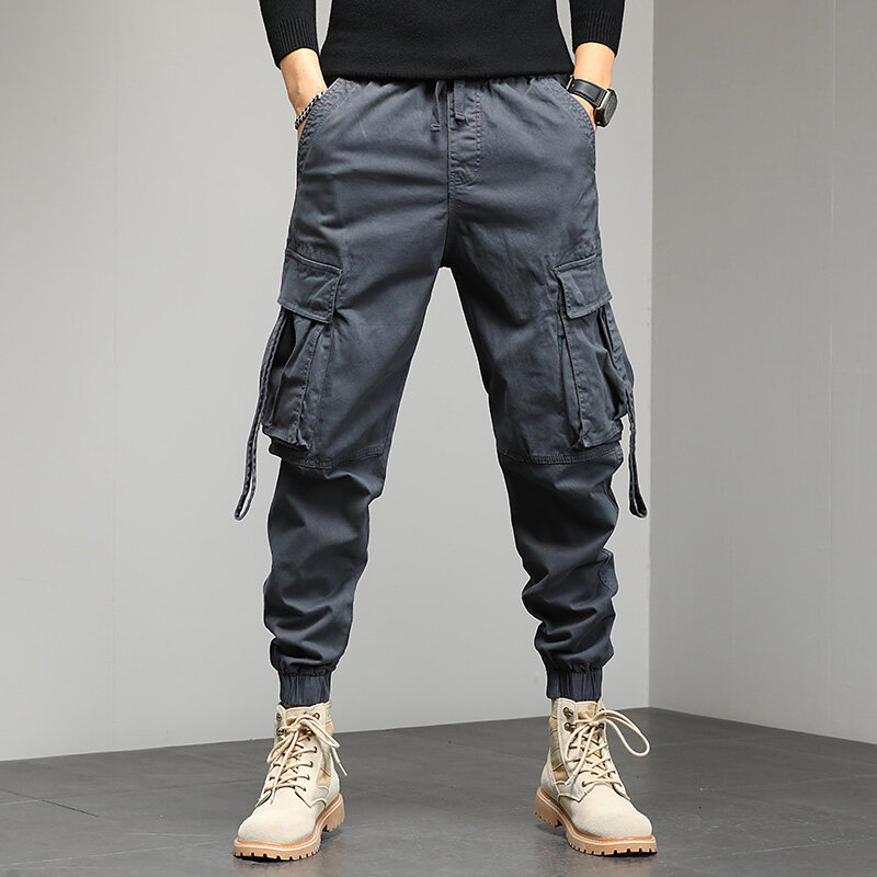 2021 jesienno-zimowa nowi mężczyzna dorywczo Cargo spodnie mężczyzna bawełna szczupła kilka kieszeni wysokiej jakości Plus rozmiar Cargo spodnie męskie spodnie sportowe