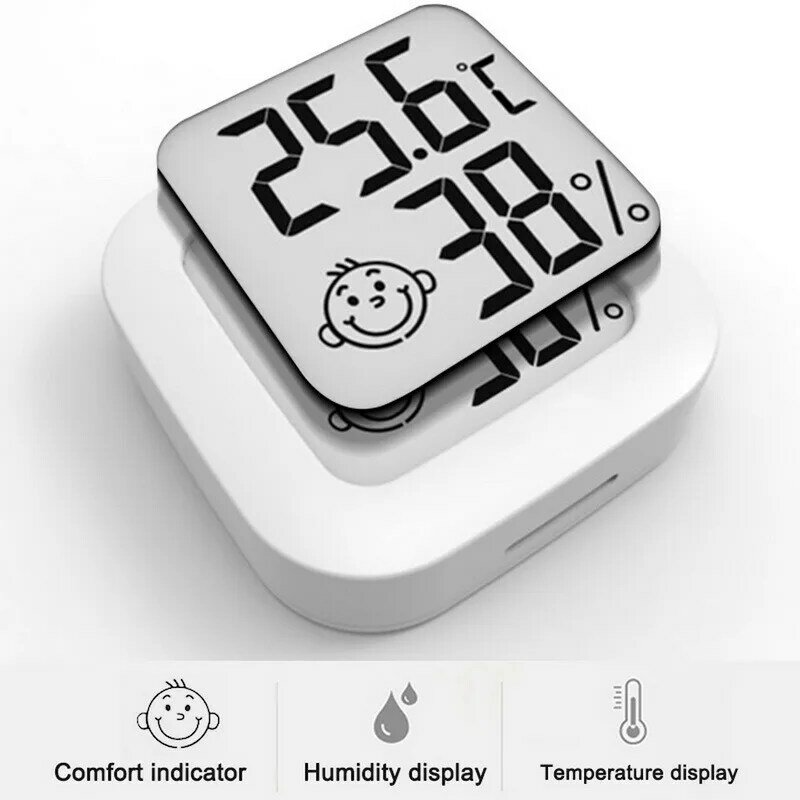 مصغرة ترمومتر داخلي LCD الرقمية درجة الحرارة غرفة الرطوبة مستشعر مقياس مقياس الرطوبة ترمومتر داخلي درجة الحرارة