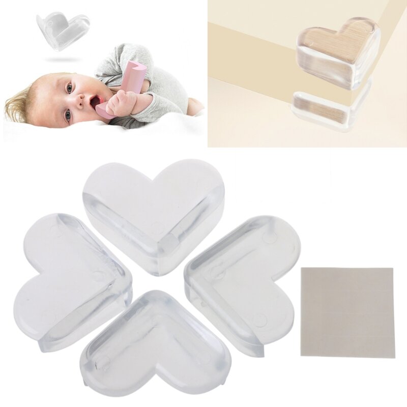 Protector de esquina de silicona suave para bebés de 4 Uds.Protección de esquina de escritorio protección de bordes anticolisión para bebés niños protección de seguridad 