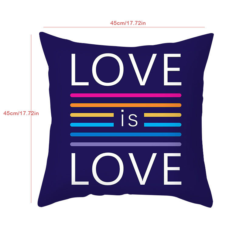 Fundas de almohada de microfibra para el día del Orgullo LGBT, fundas de cojín decorativas para asiento, sofá, decoración del hogar, 45x45cm/tobillo