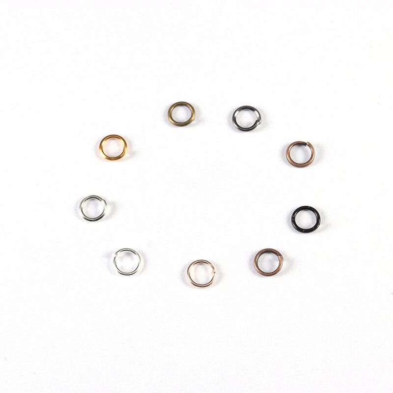 Xinyao 8 cores 50 argolas com fecho lagosta, gancho e 200 peças, círculo aberto, anéis de pular, colar diy, pulseira, acessórios de fabricação de joias