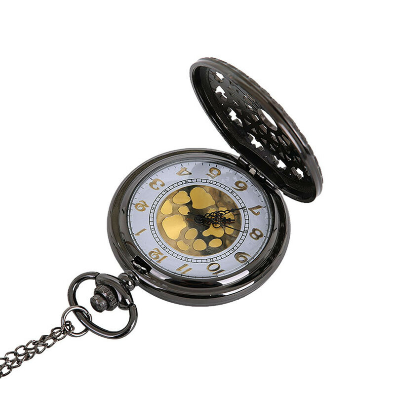 Reloj de bolsillo reloj de cadena Vintage Retro moda exquisita patrón circular relojes de bolsillo Collar para el abuelo papá regalo reloj W3
