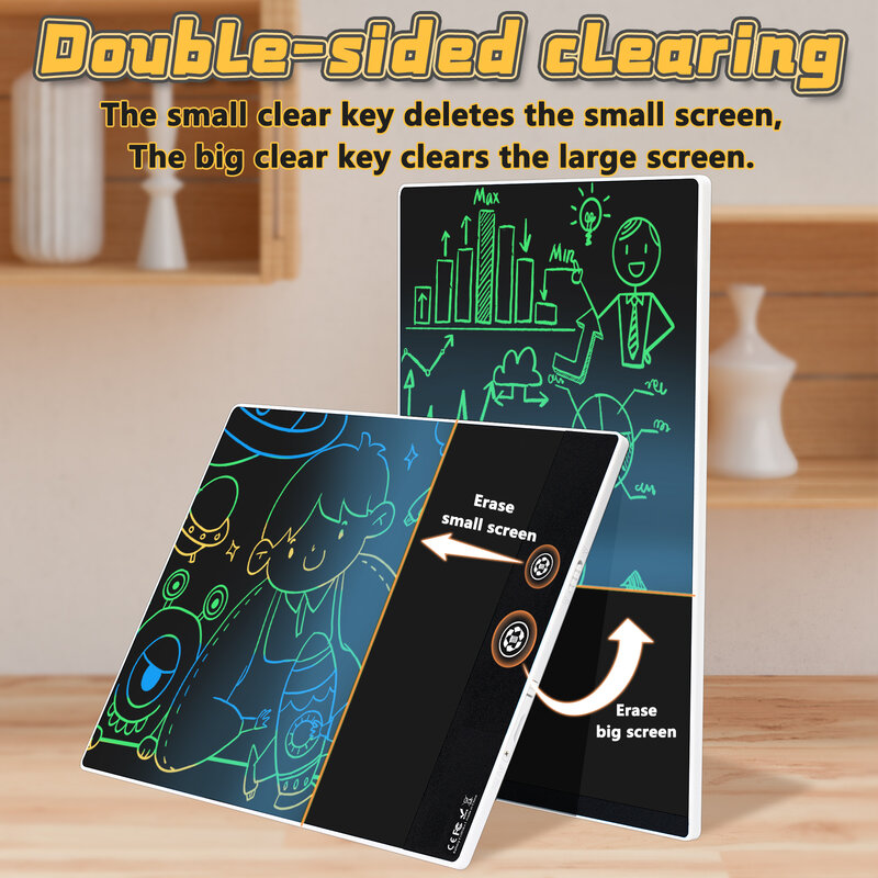 11.5นิ้ว Double-Sided Erasable & Reusable สีสัน LCD เขียนแท็บเล็ต Doodle แผ่น Notespad ที่ดีที่สุดของขวัญเพื่อน