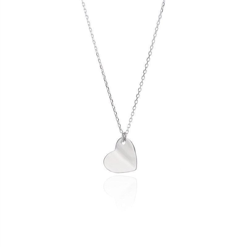 Sodrov 925 colar de prata esterlina pingente para mulher creased coração colar de prata 925 jóias pingente de prata colar