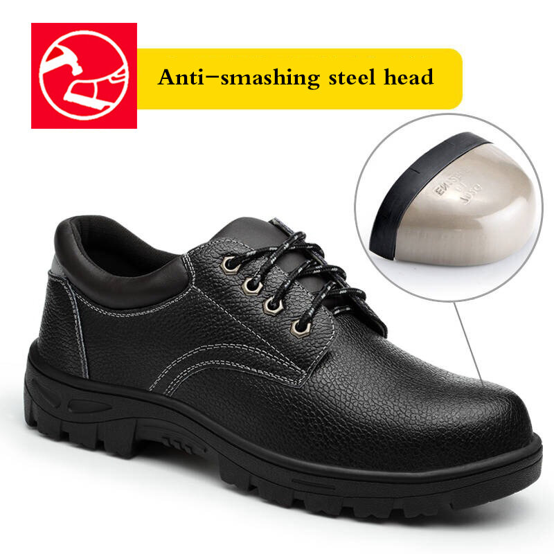 Safety working shoes  waterproof protection steel toe welder leather boots Indestructible industrial construction footwear