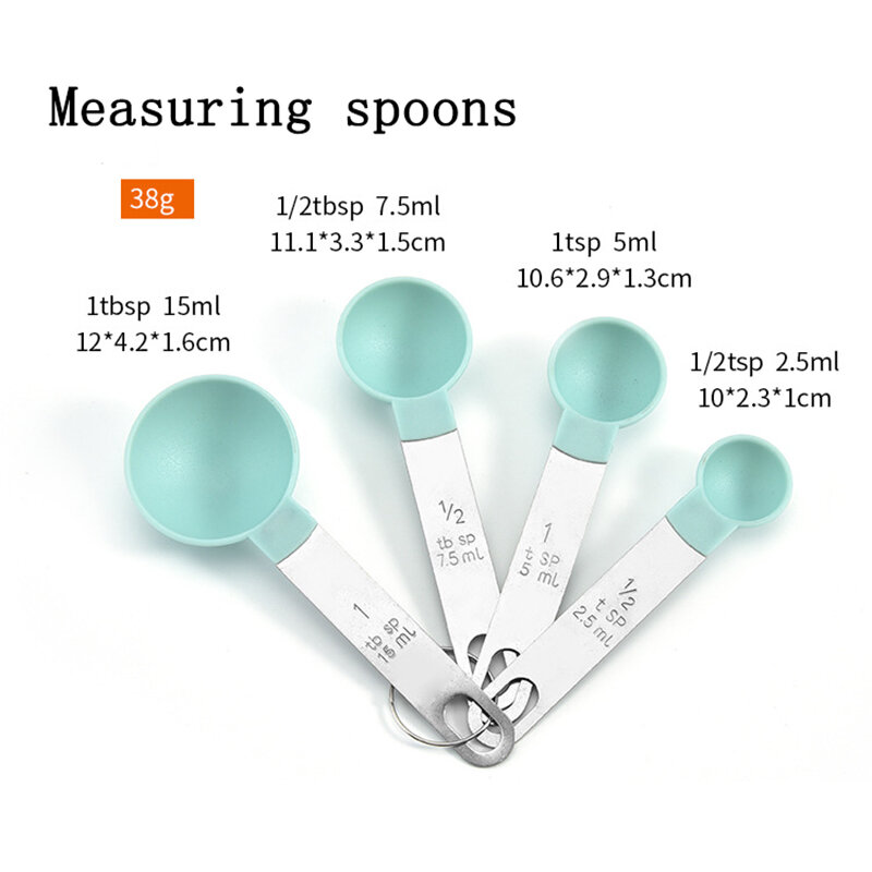 4Pcs/5pcs/10pcs cucchiai multiuso/strumenti di misurazione della tazza accessori di cottura in PP gadget da cucina in acciaio inossidabile/plastica
