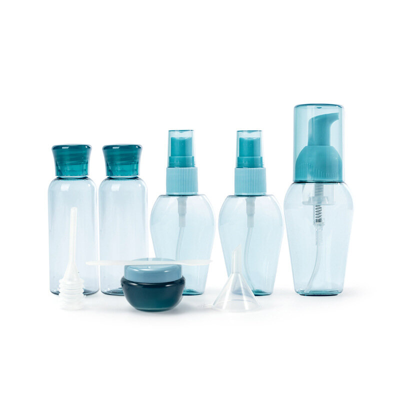 6 pz/set viaggio sub-bottiglia bottiglie riutilizzabili Mini Spray bottiglia portatile lozione vasetti Blister bottiglia cosmetici