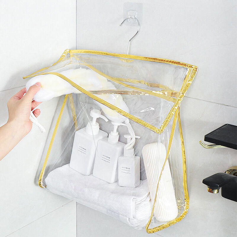 Bathroom Bag Accessories Shower Clothes Waterproof Hanging Rack To Put Clothes On The Bedroom Wall Hanging Organizer Storage Bag