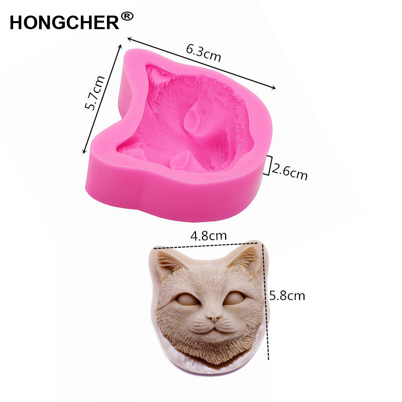 Новая силиконовая форма в виде головы кошки, форма для торта, кухонная форма для выпечки. Форма «сделай сам» для шоколадной грязи.