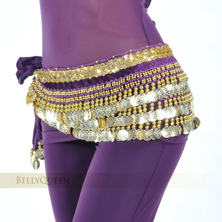 2021 traje de dança do ventre roupas cinto de dança indiano bellydance cintura corrente hip cachecol feminino menina dança com 248 ouro moeda 10 cor