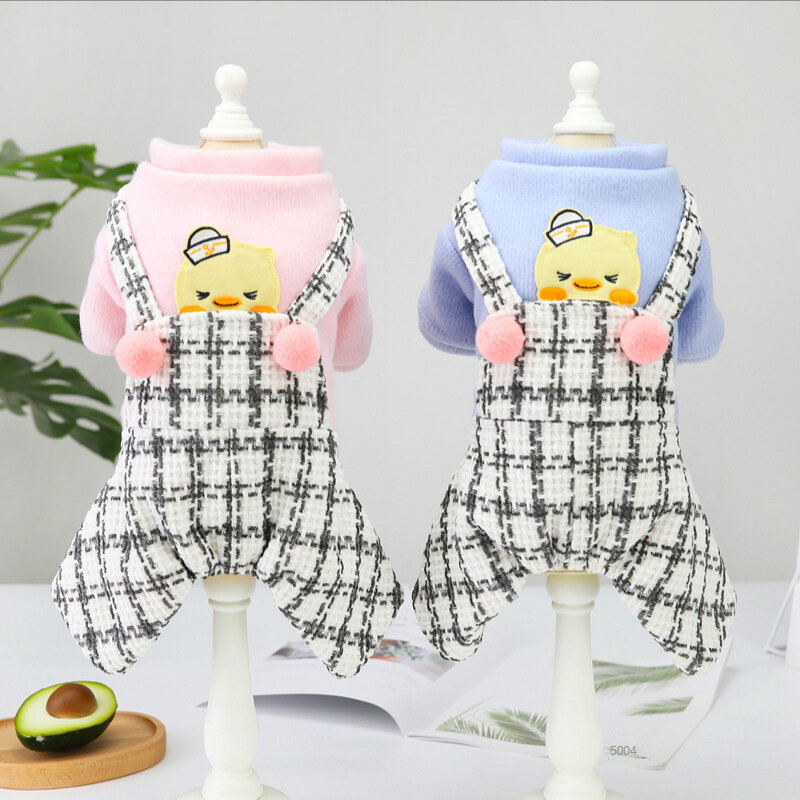 Suitable for Small Pet Dog Clothes Autumn and Winter Clothes Four-Legged Warm Dog Jacket