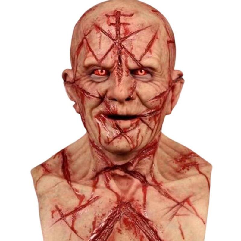 1Pc Halloween Creepy maska uśmiechnięte demony maska, zło Cosplay ScaryCostume rekwizyty na przyjęcia zła śmieszne Shocker zabawki na kostium