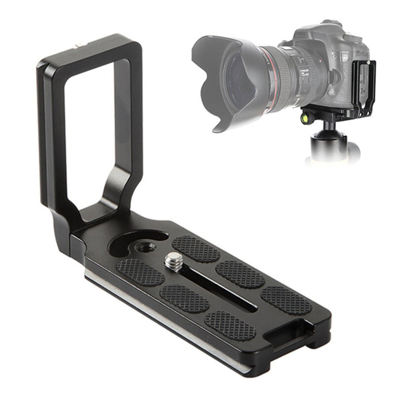 Placa de suporte para câmera, universal, placa de liberação rápida, forma em l, adaptador dslr