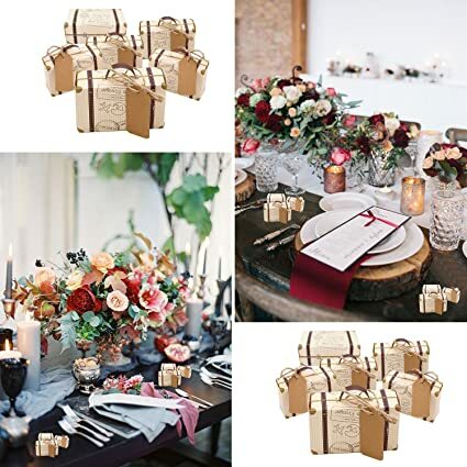 Крафт-подушка коробка с джутовыми шпагатами, большой размер конфеты пользу Бумажные Коробки для свадебной вечеринки