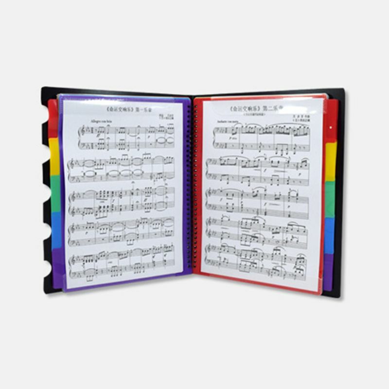 Carpetas creativas de libros de música A4, archivador práctico de puntaje multifunción de Piano