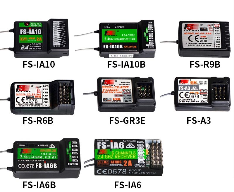 FLYSKY-módulo receptor para transmisor de radio control, 2,4G IA6 IA6B X6B A8S R6B GR3E R9B X8B iA10B BS6 A3 GR4 RX2A TX Fli14 + FS2A RC para i6s i6x RC