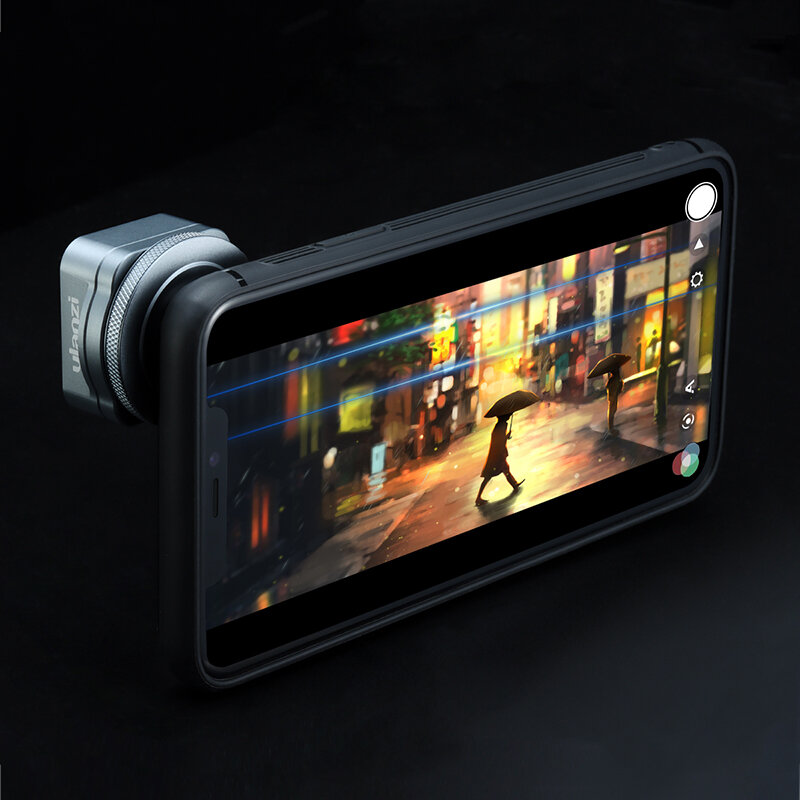 Ulanzi lente anamorphic para iphone 13 12 pro max x 1.55x tela larga vídeo widescreen slr filme videomaker