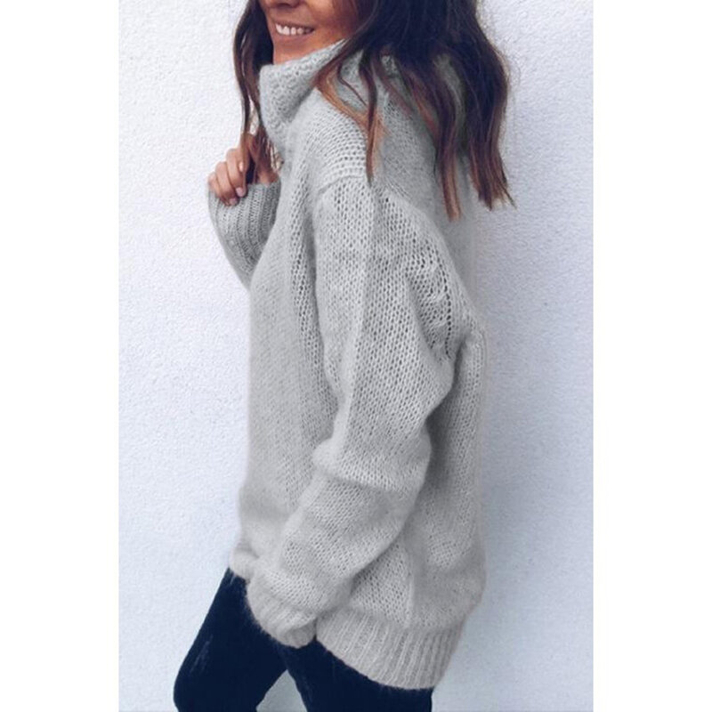 Zogaa 2019 New Winter dress  Oversized Sweater Turtleneck Clothes Women Women Sweater Plus Size 5Xl