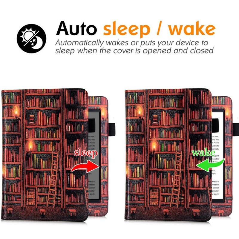 สำหรับ6นิ้ว Kindle Paperwhite รุ่น PU หนังสมาร์ทพร้อมสายคล้องมือ/ปิดแม่เหล็ก/Auto Sleep/Wake