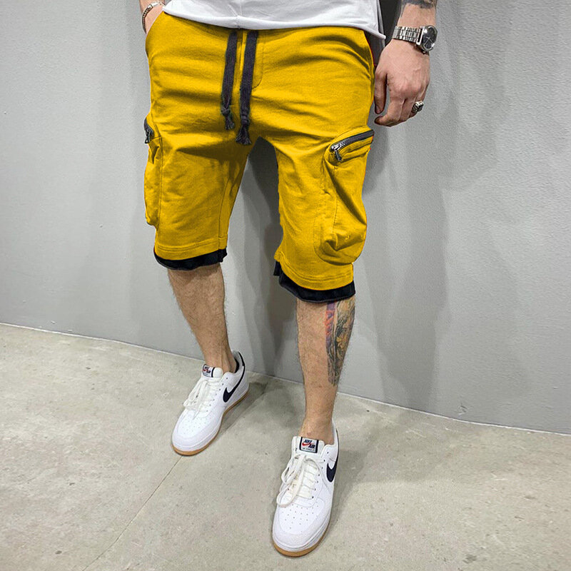 Pantalon de Fitness musculaire poches de Sport, combinaison Hip-Hop à lacets, 5 Minutes de pantalon, nouvelle collection d'été