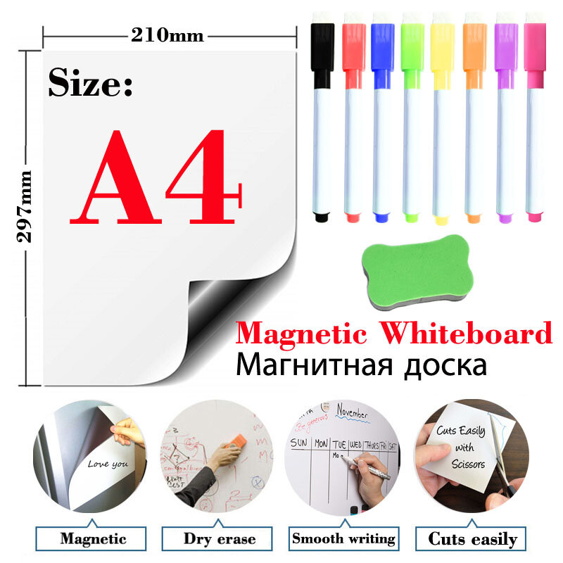 Magnetischen weichen whiteboard kühlschrank aufkleber löschbaren memo nachricht bord büro lehre praxis schreibtafel tür aufkleber