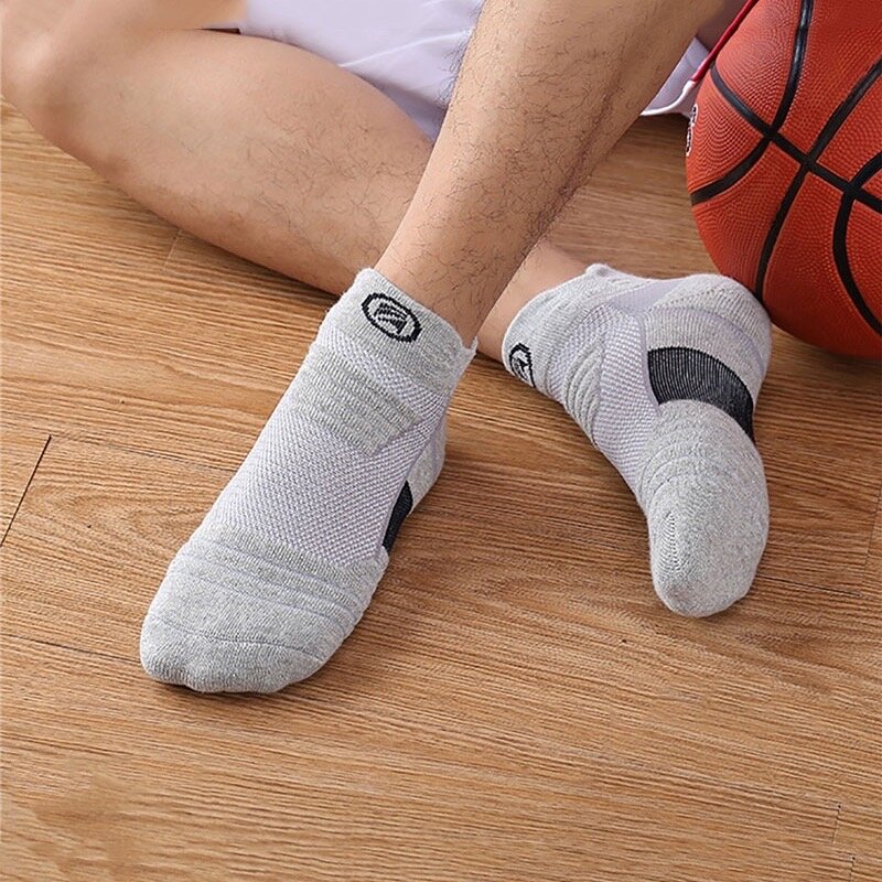 3 пар/лот Для мужчин носки спортивные носки беговые открытый носки с узором из дышащего из махровой ткани на толстой подошве баскетбольные н...