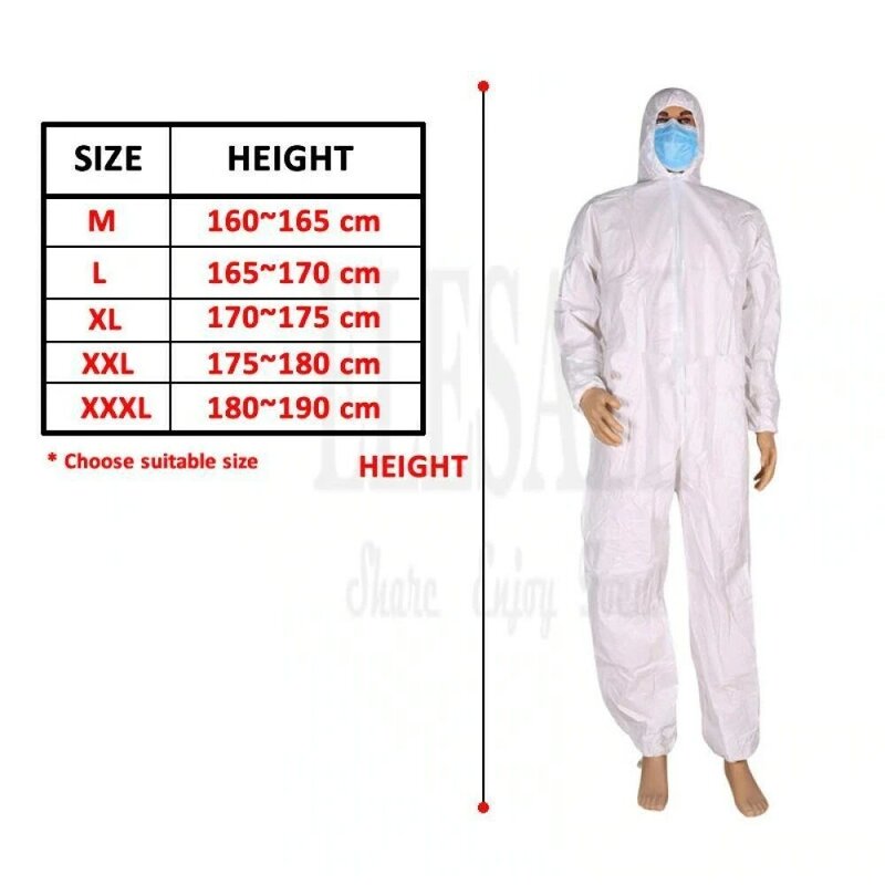 Vestuário de proteção descartável dustproof água resistente a óleo de trabalho roupas de segurança spary pintura decorando roupas terno geral